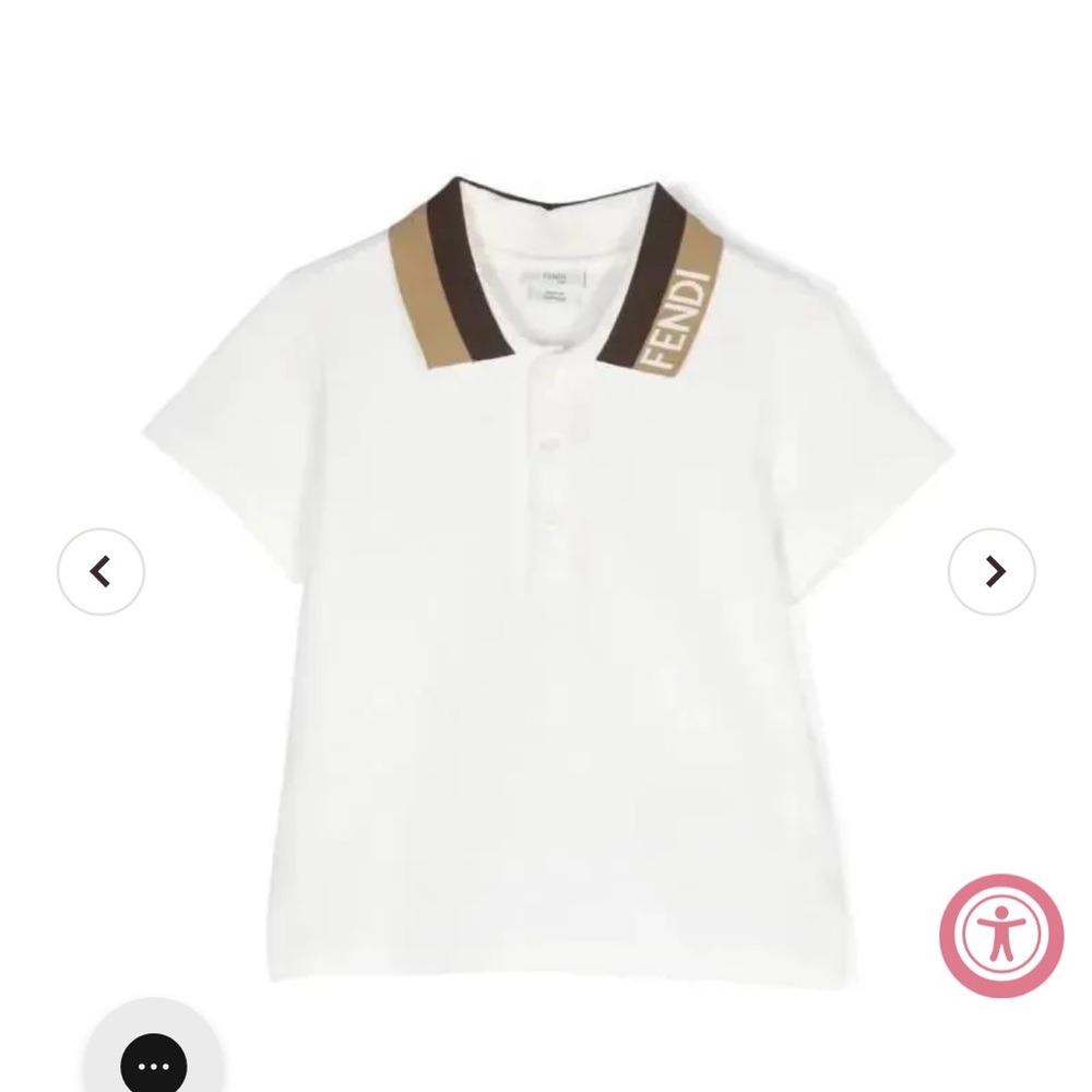 Fendi Kids White Polo Shirt